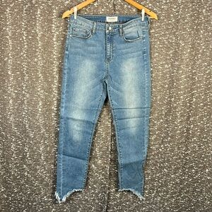 Evidnt Los Angeles Jeans Women’s 28 Mid Rise Raw Angle Hem